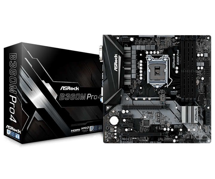 Mainboard Asrock B360M Pro4 Socket 1151v2 _518SP